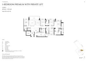 The Serra Residences 5 Bedroom Premium with Private Lift Type E